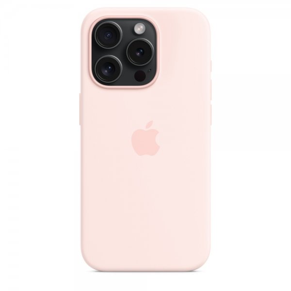 Apple Original iPhone 15 Pro Cover Silikone MagSafe Lys Rosa