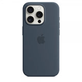 Apple Original iPhone 15 Pro Cover Silikone MagSafe Stormblå