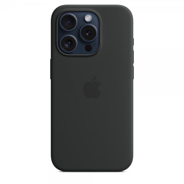 Apple Original iPhone 15 Pro Cover Silikone MagSafe Sort