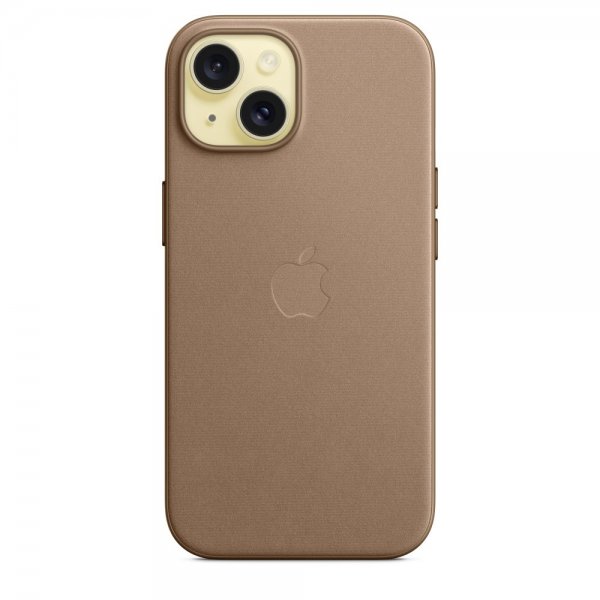 Apple Original iPhone 15 Cover FineWoven MagSafe Muldbadsbrun