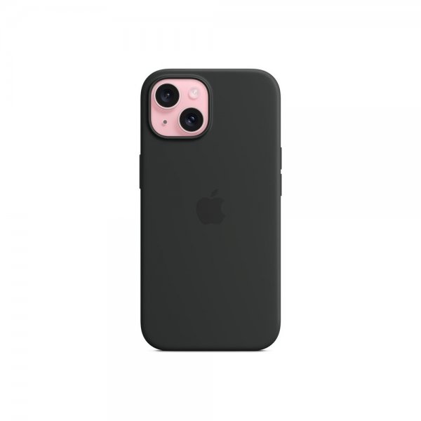 Apple Original iPhone 15 Cover Silikone Cover MagSafe Sort