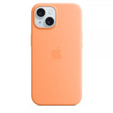 Apple Original iPhone 15 Cover Silikone MagSafe Orange Sorbet