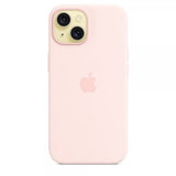 Apple Original iPhone 15 Cover Silikone MagSafe Lys Rosa