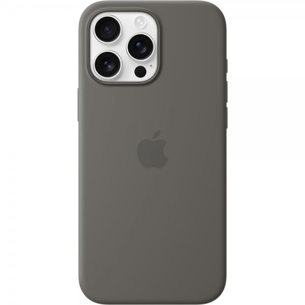 Apple Original iPhone 16 Pro Max Cover Silikoneetui MagSafe Sten Grå