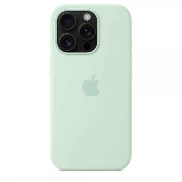 Apple Original iPhone 16 Pro Cover Silikone Cover MagSafe Aquamarine