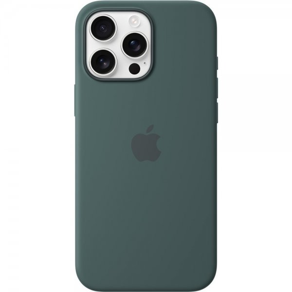 Apple Original iPhone 16 Pro Cover Silikonecover MagSafe Lake Green