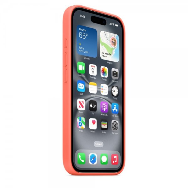 Apple Original iPhone 16 Cover Silikone Cover MagSafe Tangerine