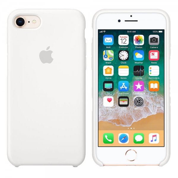 Apple Original iPhone 7/8/SE Skal Silicone Case Hvid