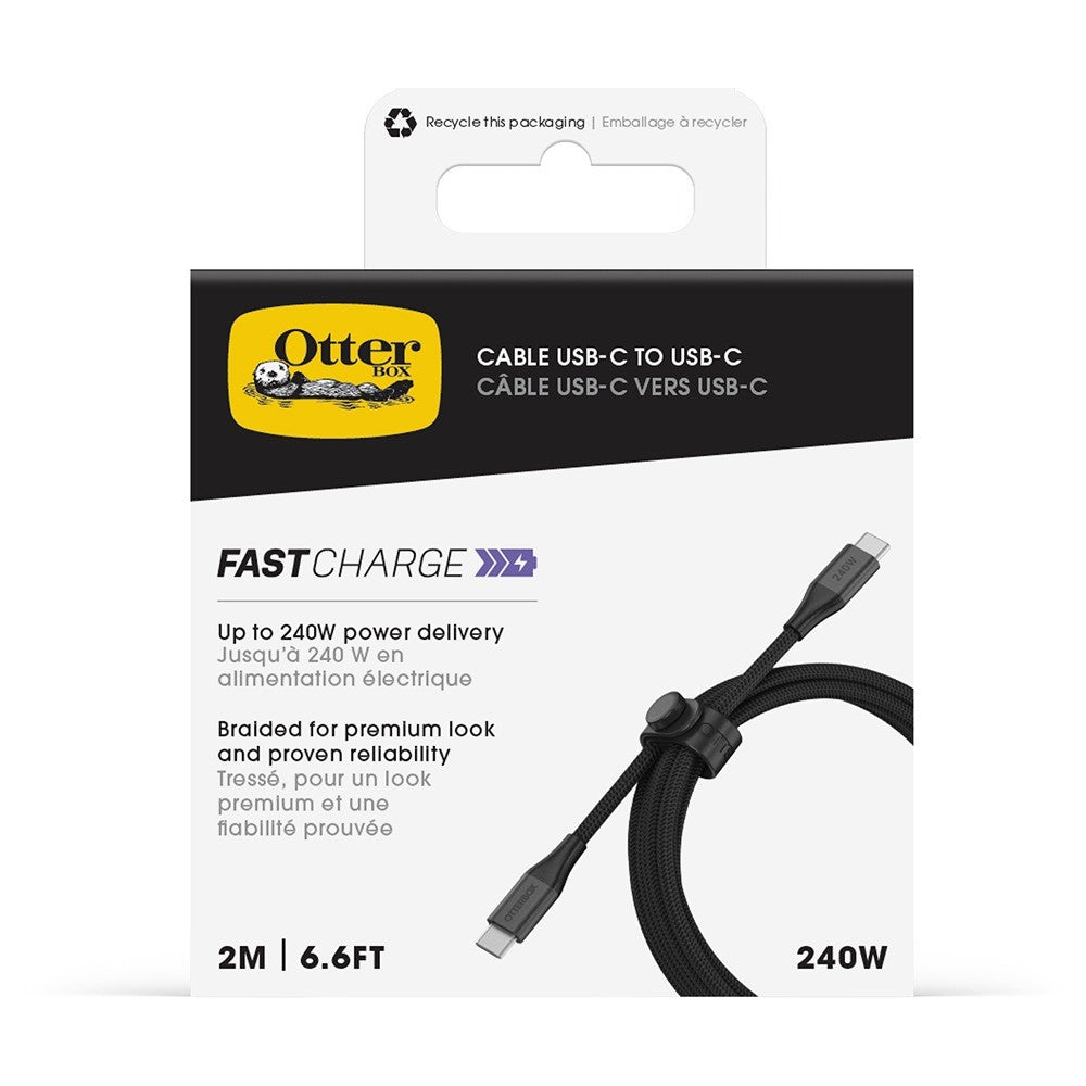 Otterbox Kabel Standard USB-C 240W 2m Sort