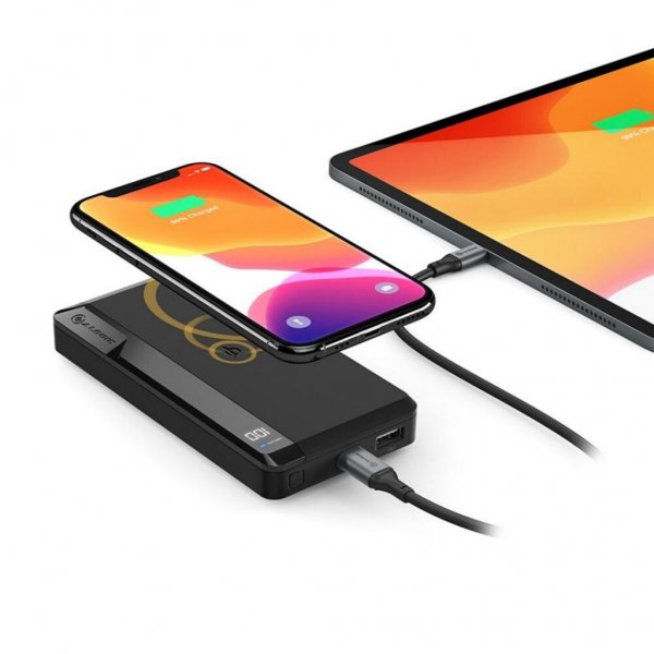 ALOGIC USB-C 10.000mAh Trådløs Power Bank Ultimate Sort