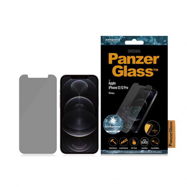 PanzerGlass iPhone 12/iPhone 12 Pro Skærmbeskyttelse Standard Fit Privacy