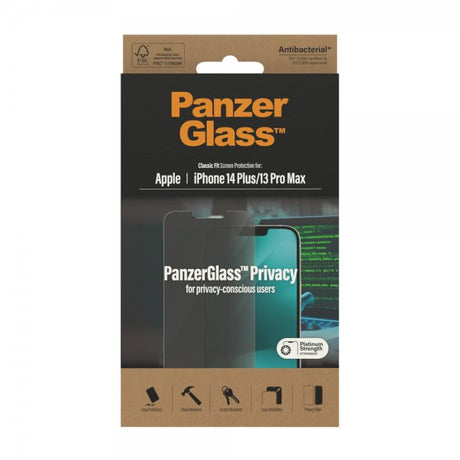 PanzerGlass iPhone 13 Pro Max/iPhone 14 Plus Skærmbeskyttelse Classic Fit Privacy