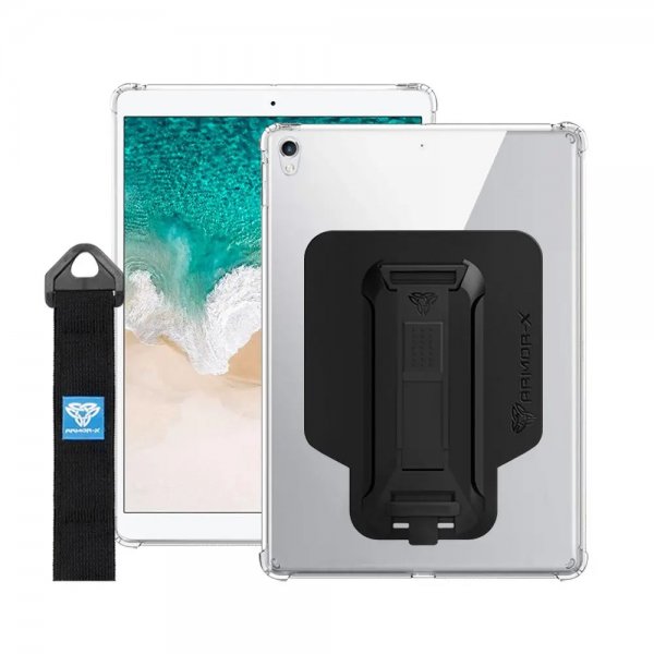 Armor-X Shockproof iPad 10.2 Cover Gennemsigtig Sort