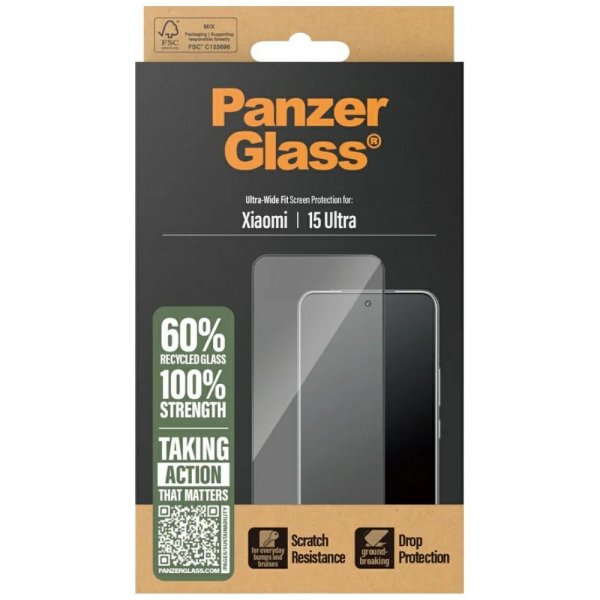 PanzerGlass Xiaomi 15 Ultra Skærmbeskyttelse Ultra-Wide Fit