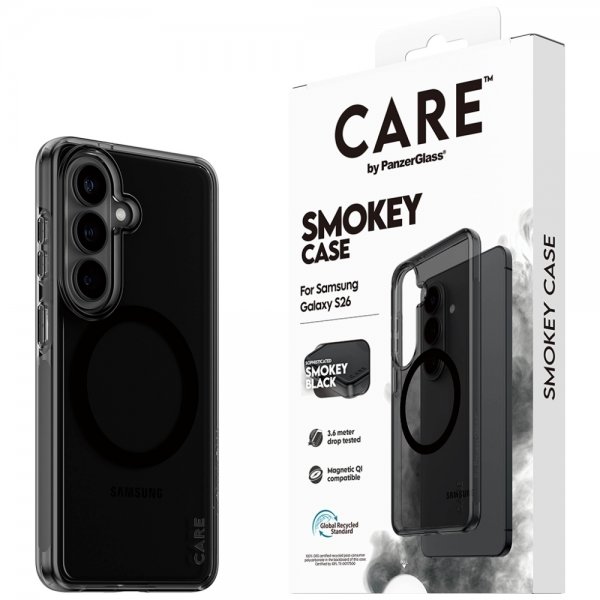 CARE by PanzerGlass Samsung Galaxy S26 Cover Smokey MagSafe Sort