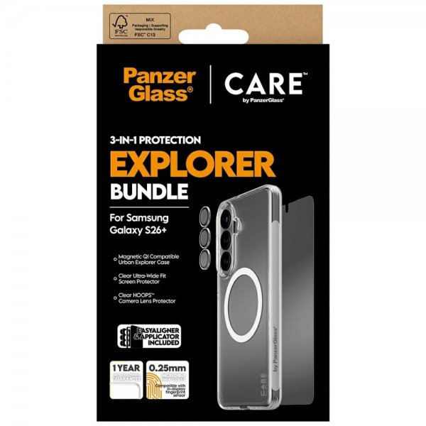 PanzerGlass Samsung Galaxy S26 Plus 3-i-1 Beskyttelsespakke