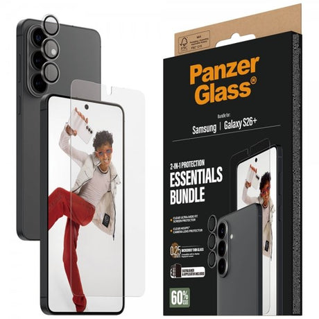 PanzerGlass Samsung Galaxy S26 Plus Skærmbeskyttelse og Kamerabeskyttelse 2-i-1 Bundle