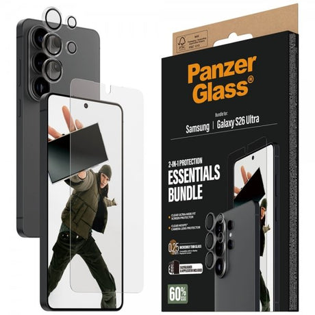 PanzerGlass Samsung Galaxy S26 Ultra Skærmbeskyttelse og Kamerabeskyttelse 2-i-1 Sæt