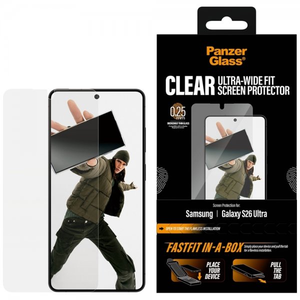 PanzerGlass Samsung Galaxy S26 Ultra Skærmbeskyttelse Fastfit In-a-Box