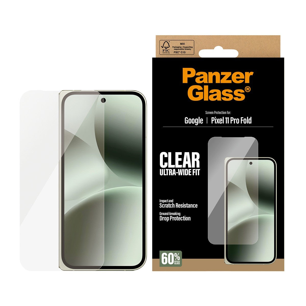 PanzerGlass Google Pixel 11 Pro Fold Skærmbeskytter Ultra-Wide Fit