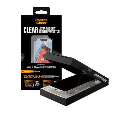PanzerGlass iPhone 13/13 Pro/14/16e/17e Skærmbeskytter Ultra-Wide Fit Fastfit