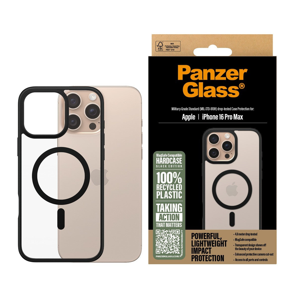 PanzerGlass iPhone 16 Pro Max Cover HardCase MagSafe Sort