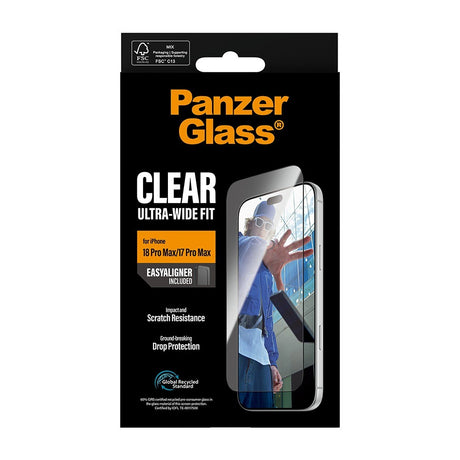 PanzerGlass iPhone 17 Pro Max/iPhone 18 Pro Max Skærmbeskytter Ultra-Wide Fit EasyAligner