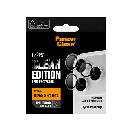 PanzerGlass iPhone 18 Pro/iPhone 18 Pro Max Kameralinsebeskytter Hoops Klar