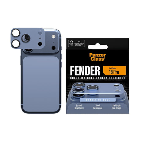 PanzerGlass iPhone 18 Pro Kameralinsebeskytter Fender Blå