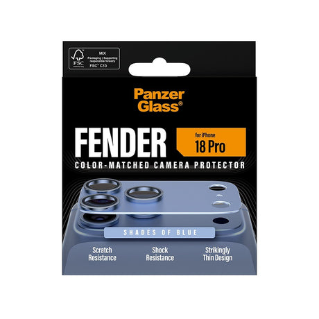 PanzerGlass iPhone 18 Pro Kameralinsebeskytter Fender Blå