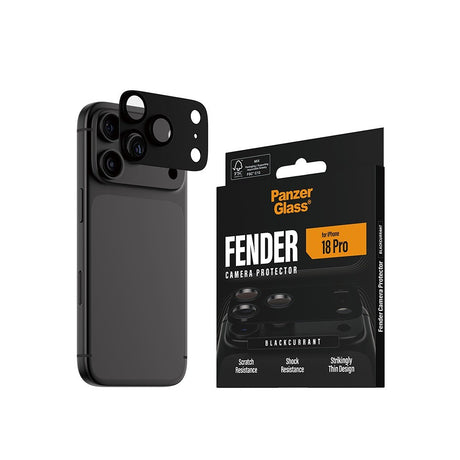 PanzerGlass iPhone 18 Pro Kameralinsebeskytter Fender Blackcurrant