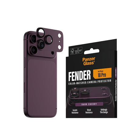 PanzerGlass iPhone 18 Pro Kameralinsebeskytter Fender Cherry