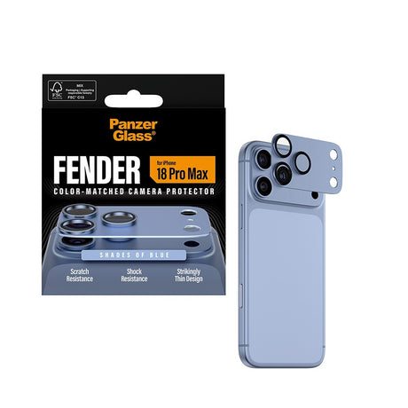 PanzerGlass iPhone 18 Pro Max Kameralinsebeskytter Fender Blå