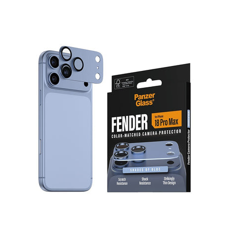PanzerGlass iPhone 18 Pro Max Kameralinsebeskytter Fender Blå