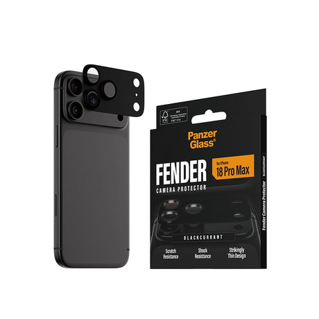 PanzerGlass iPhone 18 Pro Max Kameralinsebeskytter Fender Blackcurrant
