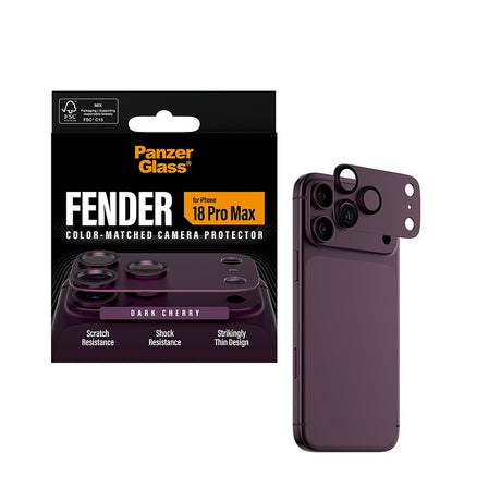 PanzerGlass iPhone 18 Pro Max Kameralinsebeskytter Fender Cherry