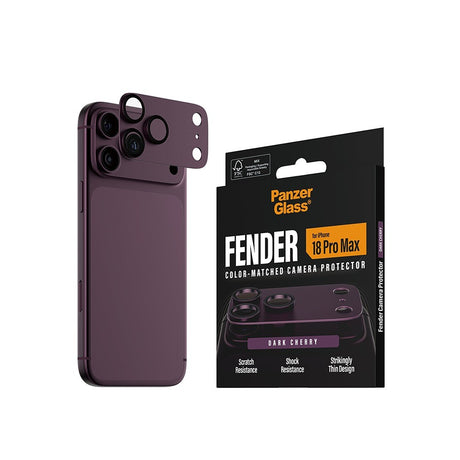PanzerGlass iPhone 18 Pro Max Kameralinsebeskytter Fender Cherry