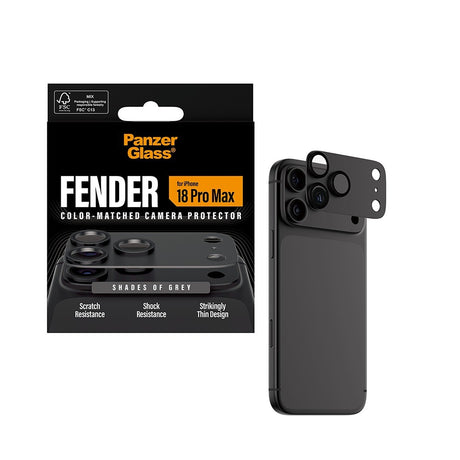PanzerGlass iPhone 18 Pro Max Kameralinsebeskytter Fender Grå