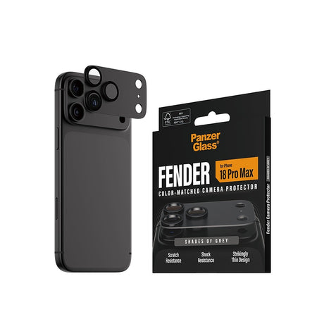 PanzerGlass iPhone 18 Pro Max Kameralinsebeskytter Fender Grå