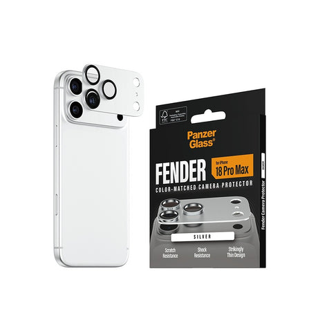 PanzerGlass iPhone 18 Pro Max Kameralinsebeskytter Fender Sølv