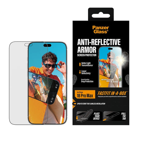 PanzerGlass iPhone 18 Pro Max Skærmbeskytter Anti-reflective Armor Fastfit