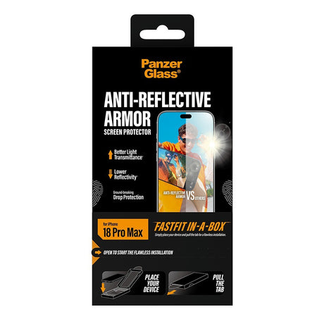 PanzerGlass iPhone 18 Pro Max Skærmbeskytter Anti-reflective Armor Fastfit