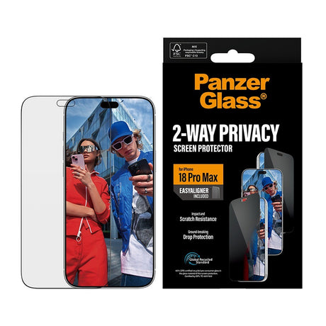 PanzerGlass iPhone 18 Pro Max Skærmbeskytter Ultra-Wide Fit Privacy EasyAligner