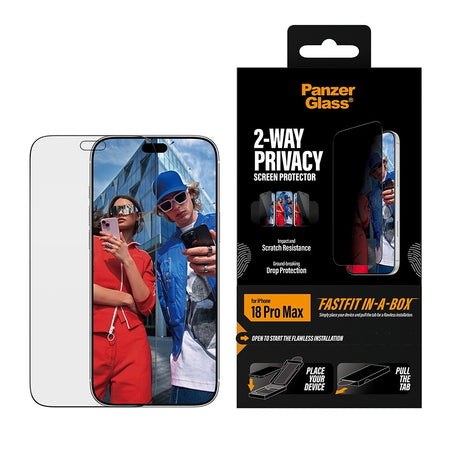 PanzerGlass iPhone 18 Pro Max Skærmbeskytter Ultra-Wide Fit Privacy Fastfit
