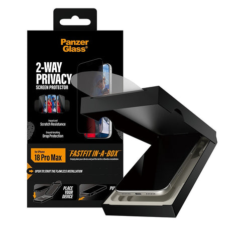 PanzerGlass iPhone 18 Pro Max Skærmbeskytter Ultra-Wide Fit Privacy Fastfit