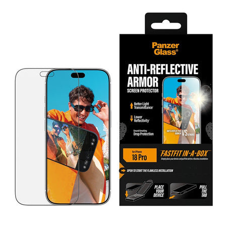 PanzerGlass iPhone 18 Pro Skærmbeskytter Anti-reflective Armor Fastfit