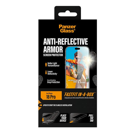 PanzerGlass iPhone 18 Pro Skærmbeskytter Anti-reflective Armor Fastfit