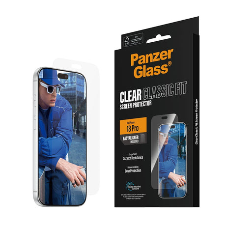 PanzerGlass iPhone 18 Pro Skærmbeskytter Classic Fit EasyAligner