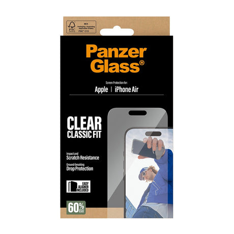 PanzerGlass iPhone Air Skærmbeskytter Classic Fit EasyAligner