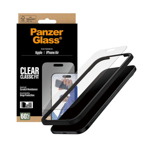 PanzerGlass iPhone Air Skærmbeskytter Classic Fit EasyAligner